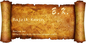 Bajzik Kevin névjegykártya