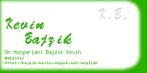 kevin bajzik business card